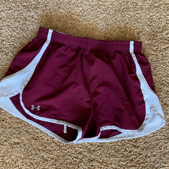 Maroon Under Armour Running Shorts - Picture 1 of 2